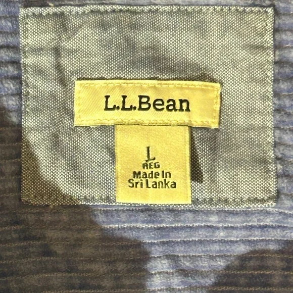 L.L.Bean Women’s Corduroy Shirt Jacket Shacket Blue 100% Cotton – Size Large - Picture 7 of 7